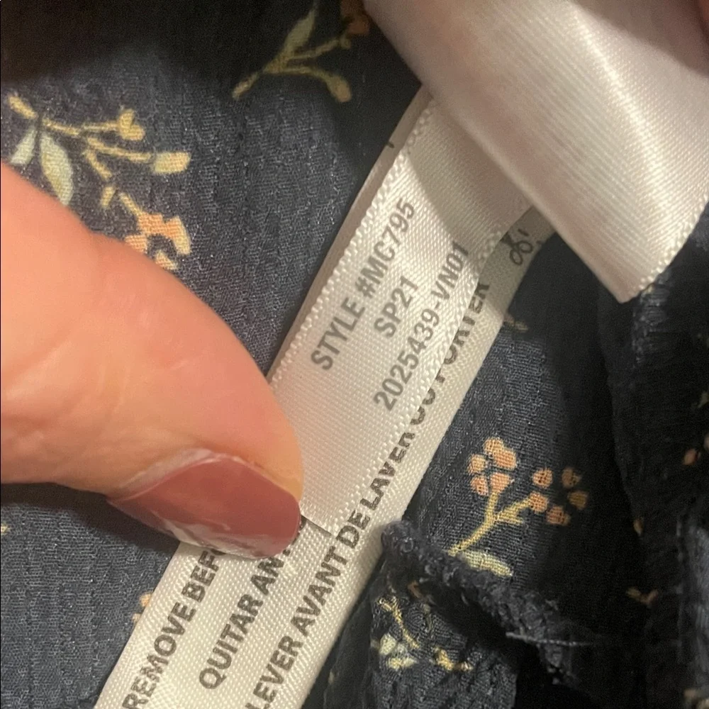 Madewell Floral Wrap Peplum Blouse size Small